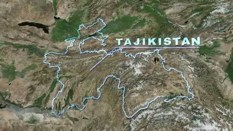 Tajikistan Map Animation Stock Footage 273879566