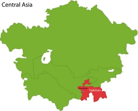 Tajikistan map Stock Illustration