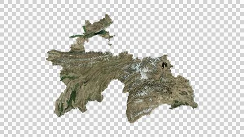Tajikistan Map Stock Illustration