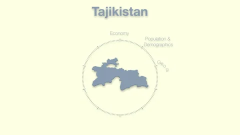 Tajikistan MAP revealingmotion graphics data elements Stock Footage 339872356