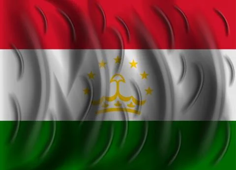 Tajikistan wind flag Stock Illustration