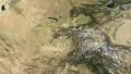Tajikistan. Zoom in on Tajikistan outlined on green 4K 4k or 4k+ Resolution