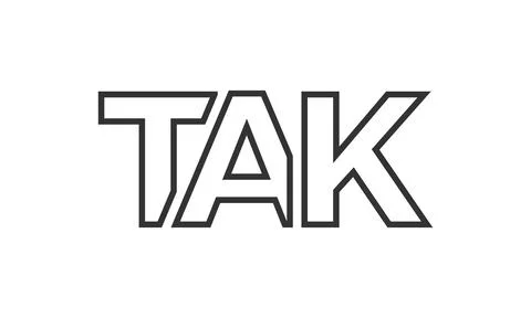 TAK logo design template with strong and modern bold text. Initial based ve.. Stock Illustration