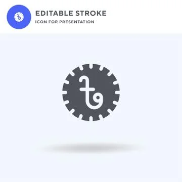 Taka icon vector, filled flat sign, solid pictogram isolated on white, logo Stock Illustration