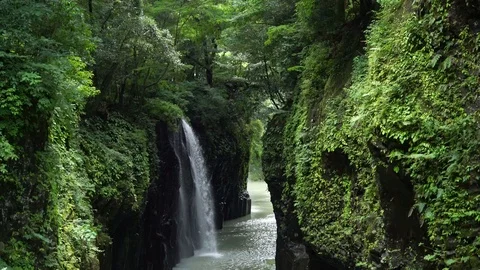 Takachiho Gorge(4K) Stock Footage 93576131