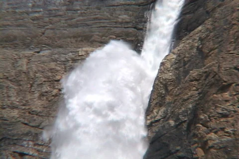 Takakkaw Falls MS pull WS Stock Footage 148908