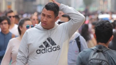 TAKE 5: Crowd walking through street. Stock Footage 74367741