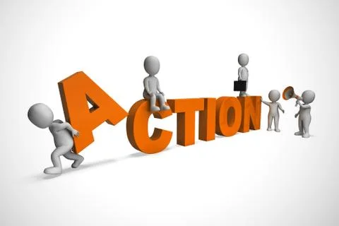 Take action concept icon meaning motivation and urgency to move Stock Illustration