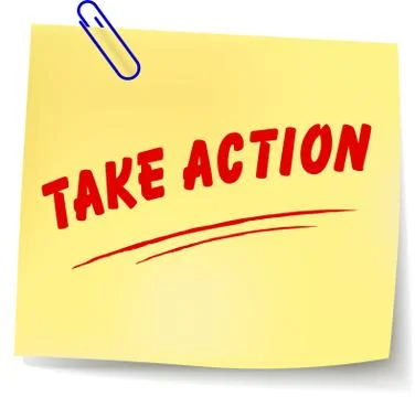Take action message illustration Stock Illustration