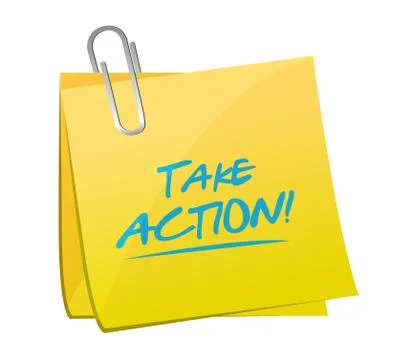 Take action post illustration design Illustrazione stock