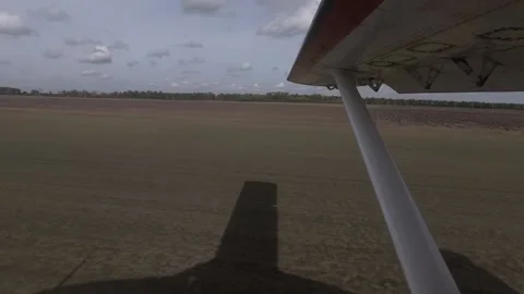 Take-off of an airplane, shooting from a side window Stock Footage 172089051