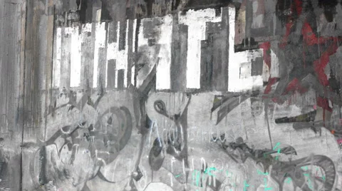 Take away and divide Dark Undeground graffiti 4K Stock-Footage 68676179