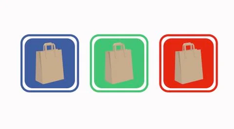 Take away bag icon Illustrazione stock
