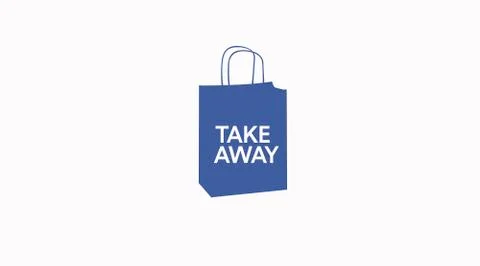 Take away bag icon Illustrazione stock