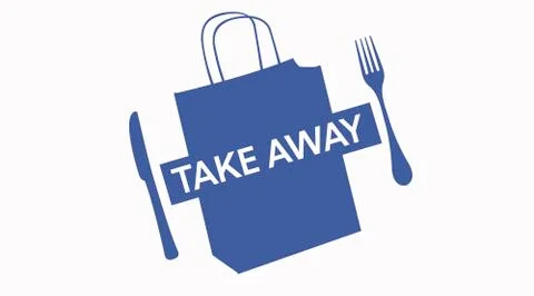 Take away bag icon Stock Illustration