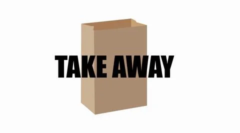 Take Away Bag Icon. Stock Illustration
