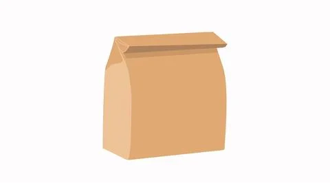 Take Away Bag Icon. Vector isolated illustration of a take away paper bag. Stock Illustration
