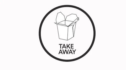 Take away box icon Stock Illustration