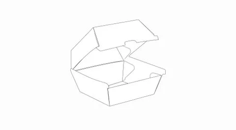 Take Away Box Stock Illustration