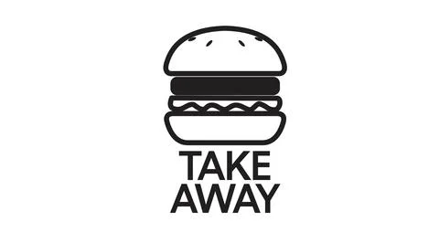Take Away Burger Icon. Stock Illustration