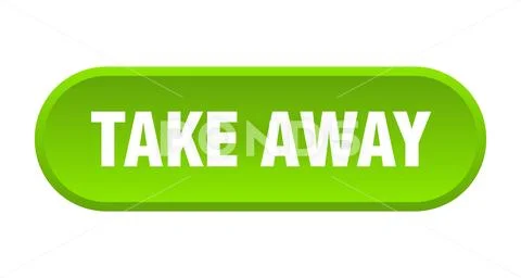 Take away button. take away rounded green sign. take away Stock Illustration