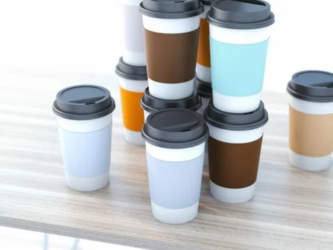 Take away coffee cups イラスト素材