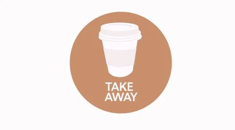 Take away Coffee icon Illustrazione stock