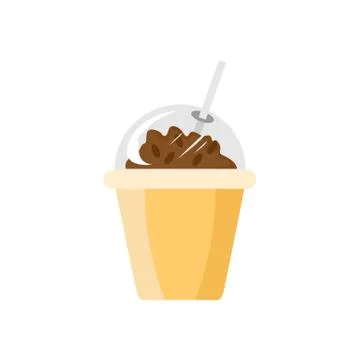 Take Away Cup Float Drink Cafe Illustration Stock Illustration