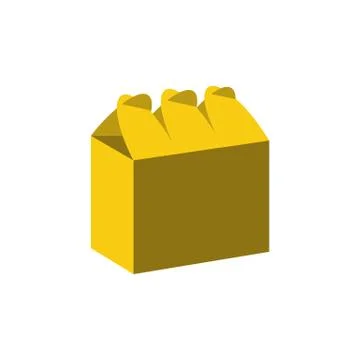 Take Away Handle Lunch Boxes Food Packaging vector illustrations Illustrazione stock