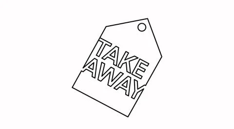 Take away icon vector Stock Illustration