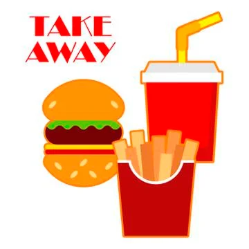 Take Away. Stock Illustration
