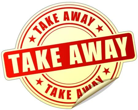 Take away label Stock Illustration