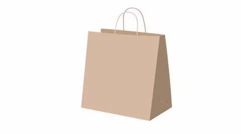 Take Away Paper Bag Illustrazione stock