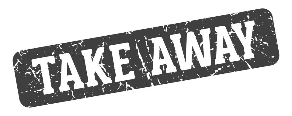 Take away rectangular sign. take away stamp Stock Illustration