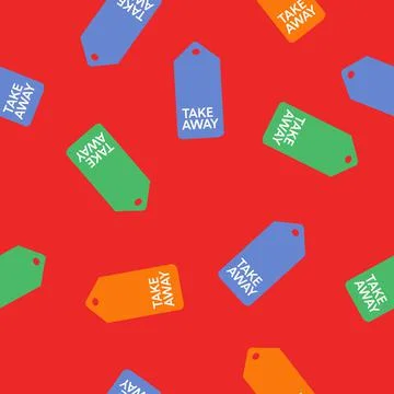 Take Away Seamless Pattern Background or Wallpaper Stock Illustration