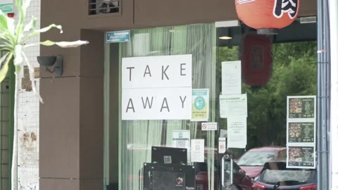 Take away signage Stock Footage 159492989