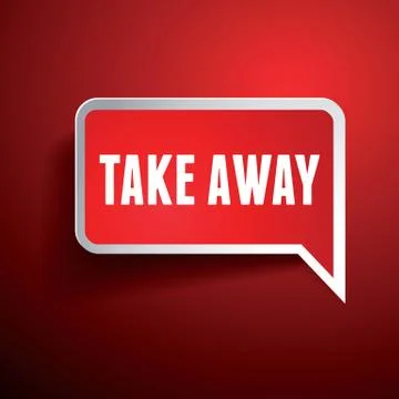 Take away sticker label Stock Illustration