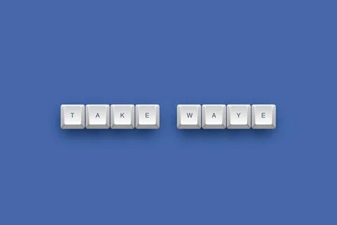 Take away text on a 3d keyboard button with shadow concept series イラスト素材