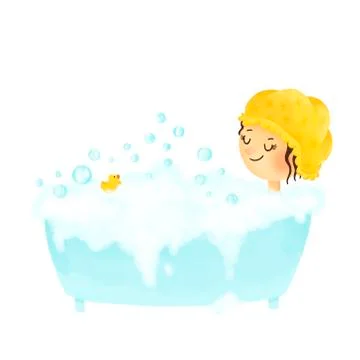 Take a bath. Stock Illustration