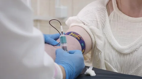 Take blood from hands Stock Footage 103047738