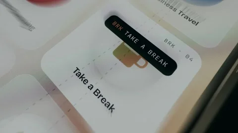 Take a Break prompt with a coffee mug icon Stock Footage 334537123