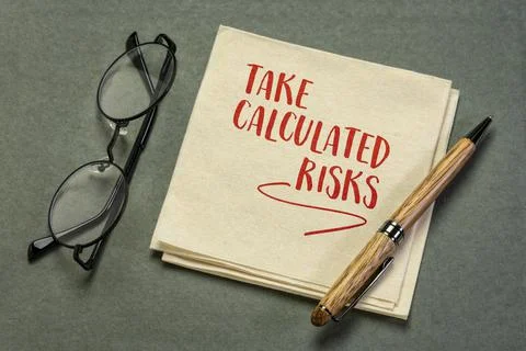 Take calculated risks Foto stock