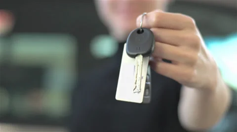 Take a car for a test drive, here are the keys Stock Footage 32546817