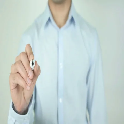 Take Care of Business, Writing On Transparent Screen Stock Footage