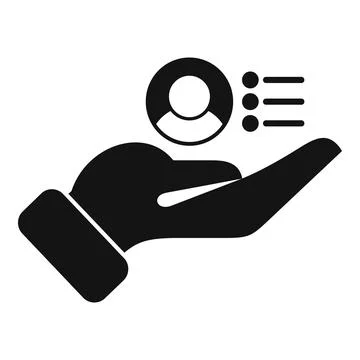 Take care of client icon simple vector. Team trust process Stock Illustration