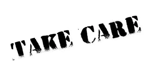 Take Care rubber stamp Stock Illustration