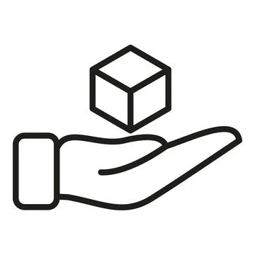 Take care of vr app icon outline vector. Augmented reality 库存插图