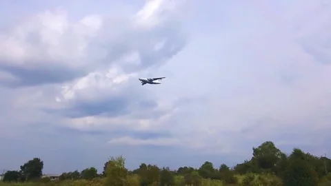 Take-off of cargo aircraft  스톡 동영상 79534267