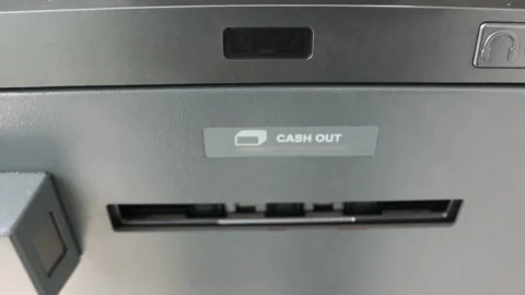 Take cash at the ATM machine Stock Footage 239692254