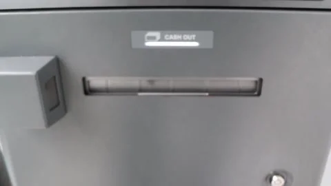 Take cash at the ATM machine Stock Footage 239692267